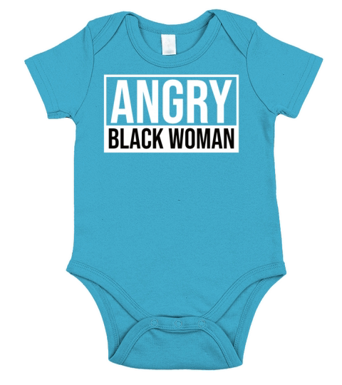 Angry Black Woman Short Sleeve Baby One-Piece