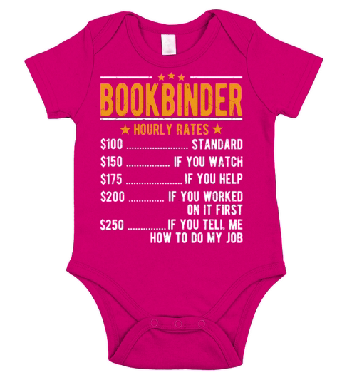 Bookbinder Hourly Rates Short Sleeve Baby One-Piece