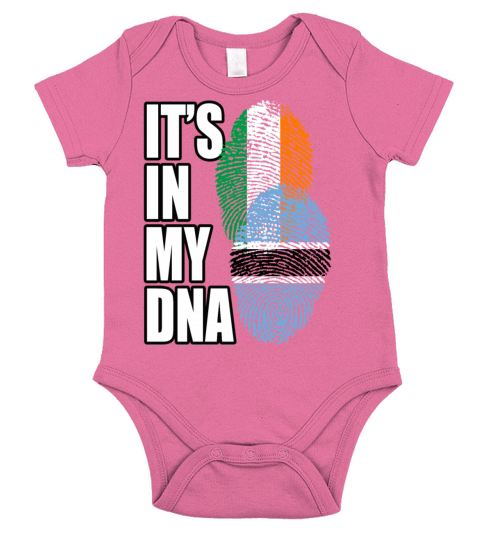 Botswana And Irish Mix Heritage DNA Flag Short Sleeve Baby One-Piece
