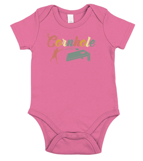 Cornhole Retro Vintage Player Short Sleeve Baby One-Piece