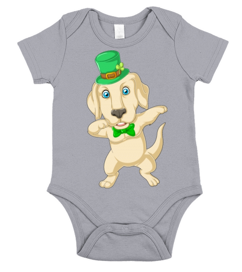 dabbing labrador st patricks day Short Sleeve Baby One-Piece