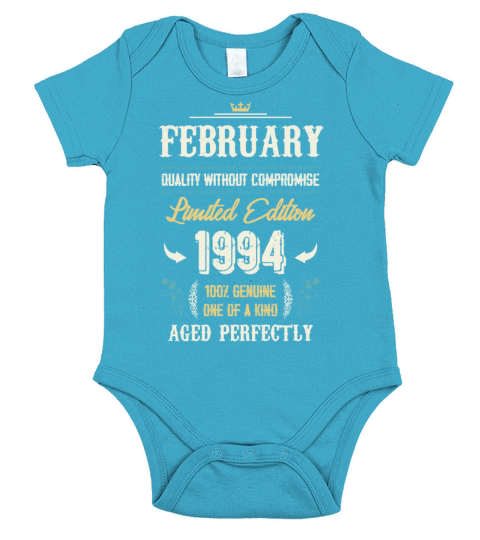 February 1994 Vintage Birthday Present Short Sleeve Baby One-Piece