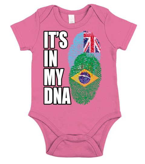 Fijian And Brazilian Mix Heritage DNA Flag Short Sleeve Baby One-Piece