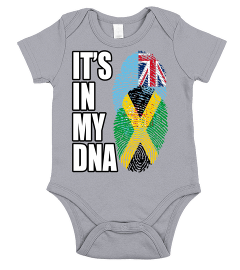 Fijian And Jamaican Mix Heritage DNA Flag Short Sleeve Baby One-Piece