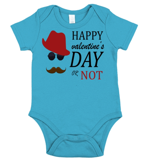 Happy Valentines Day or NotSad Valentines Day155 Short Sleeve Baby One-Piece