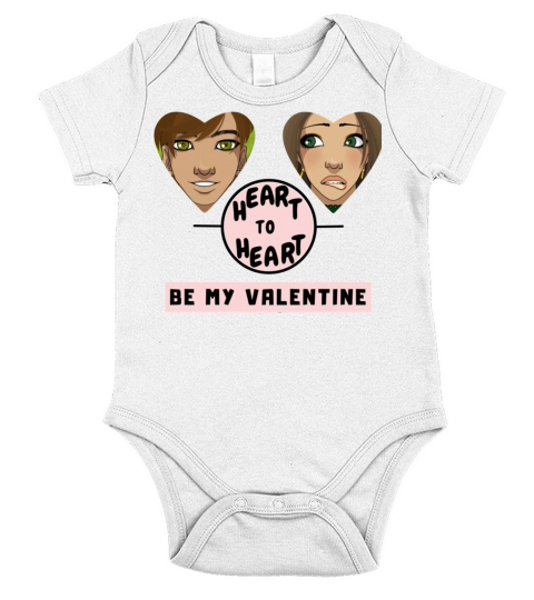 Heart to Heart Be My Valentine Design for boys gir Short Sleeve Baby One-Piece