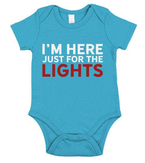 Just here for the lights Stage Lighting Technician Short Sleeve Baby One-Piece