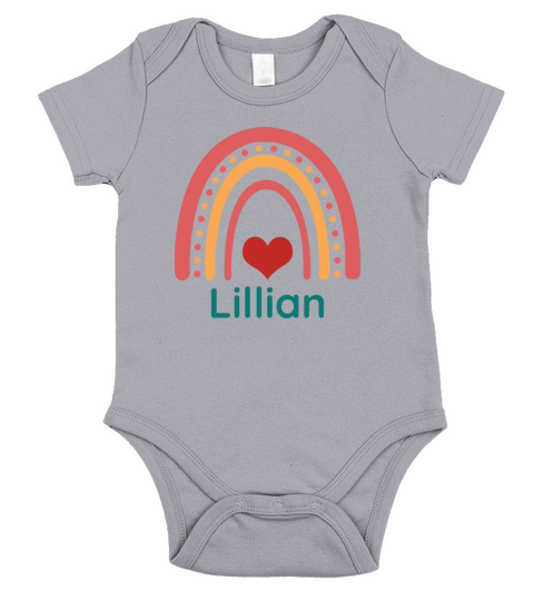 Lillian Vintage Boho Rainbow Short Sleeve Baby One-Piece