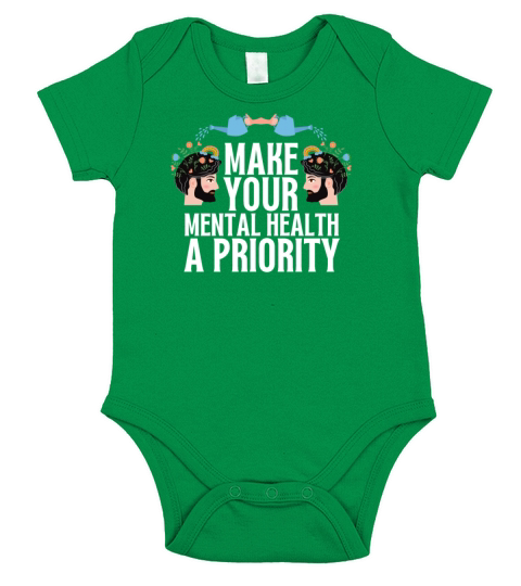 make your mental health a priority Short Sleeve Baby One-Piece