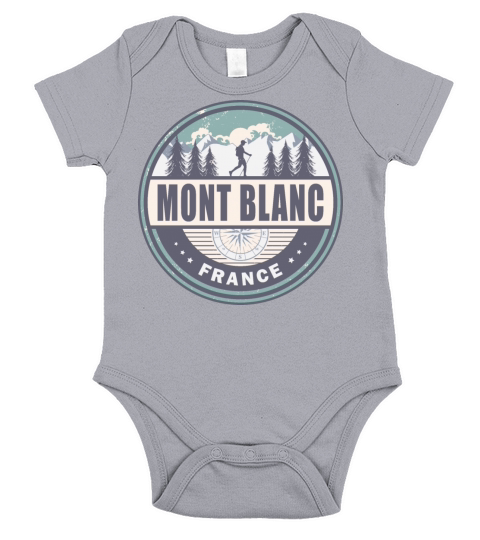 Mont Blanc France French Alps Vintage Hiking Short Sleeve Baby One-Piece