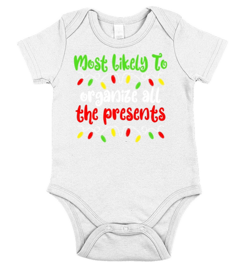 Most Likely To Organize All The Presents Christmas Short Sleeve Baby One-Piece