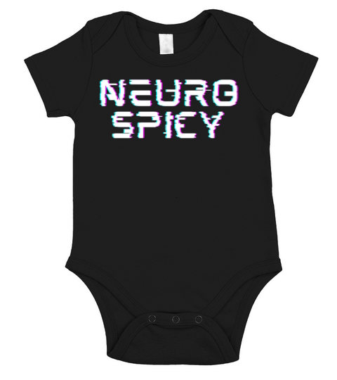 Neuro Spicy Vaporwave Spectrum Autism Awareness Short Sleeve Baby One-Piece