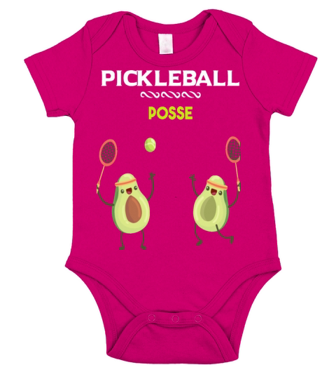 PICKLEBALL POSSE FUNNY PICKLEBALL QUOTE Short Sleeve Baby One-Piece