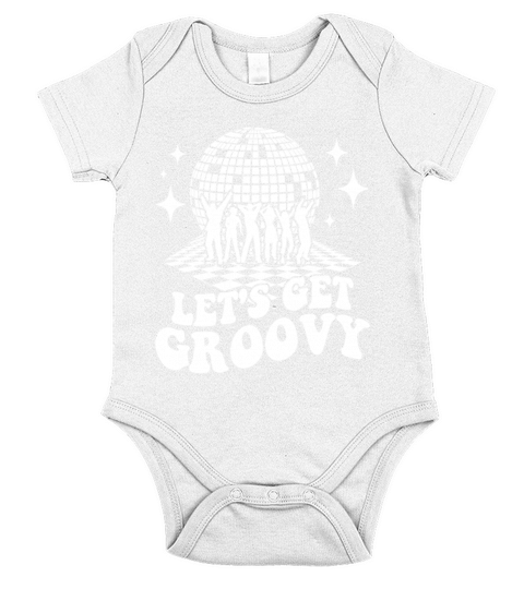 Retro Groovy Club Vintage Party Funny Disco Ball Short Sleeve Baby One-Piece