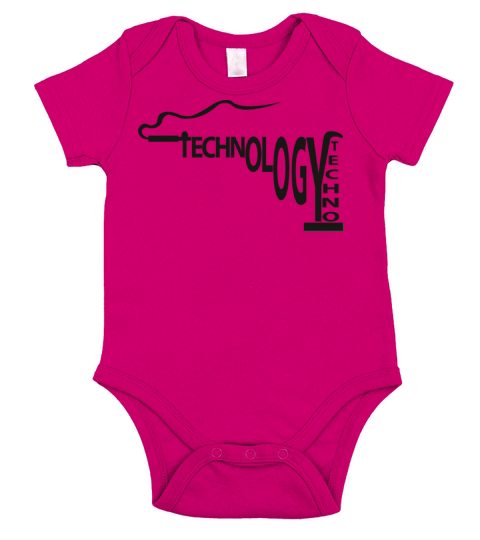 Technology Logo Design Black Short Sleeve Baby One-Piece