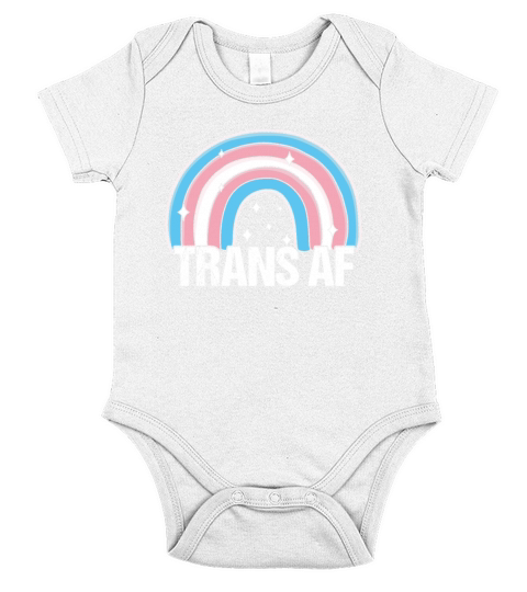 Trans AF Transsexual Transgender Pride Flag Rainbo Short Sleeve Baby One-Piece