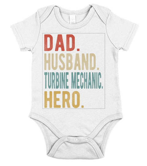 Turbine Mechanic Dad Husband Hero Short Sleeve Baby One-Piece