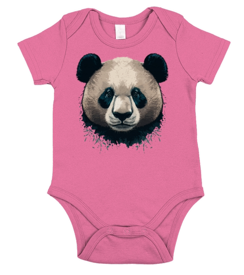 Very Serious Panda Short Sleeve Baby One-Piece