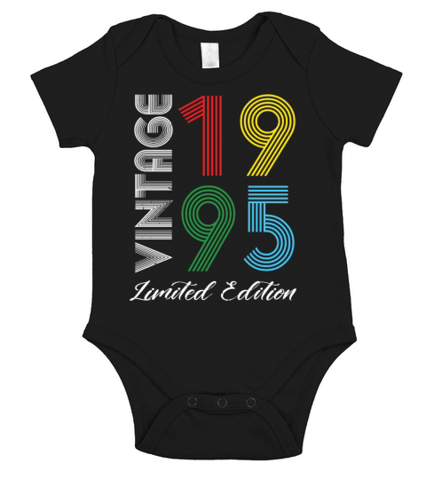Vintage 1995 Vintage Birthday Retro Vintage Short Sleeve Baby One-Piece