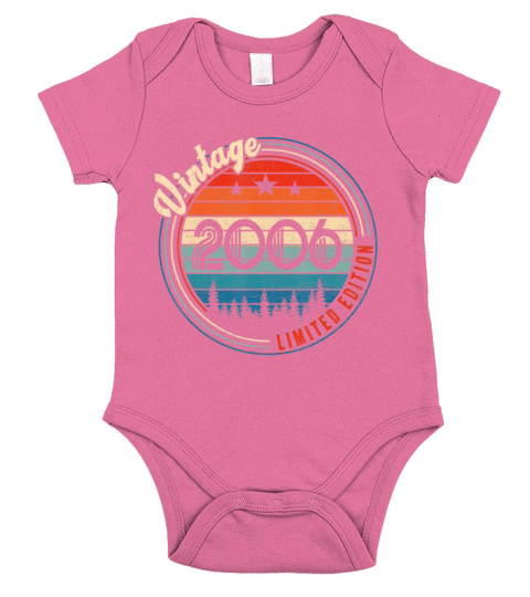 Vintage 2006 16th Year Old Birthday Gifts Short Sleeve Baby One-Piece
