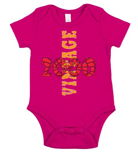 Vintage 23th Birthday 2000 Sports Gift Short Sleeve Baby One-Piece