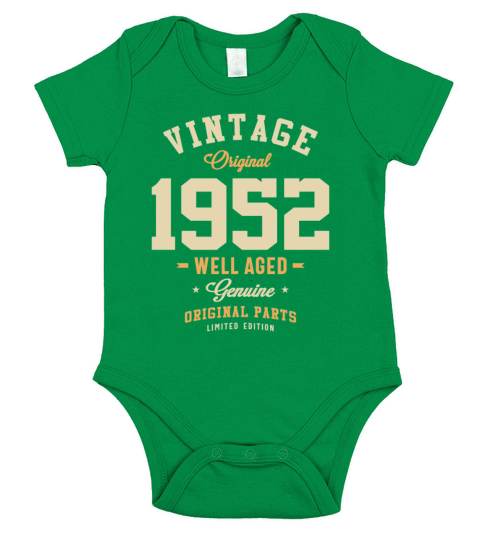 Vintage Original 1952 71st Birthday Short Sleeve Baby One-Piece