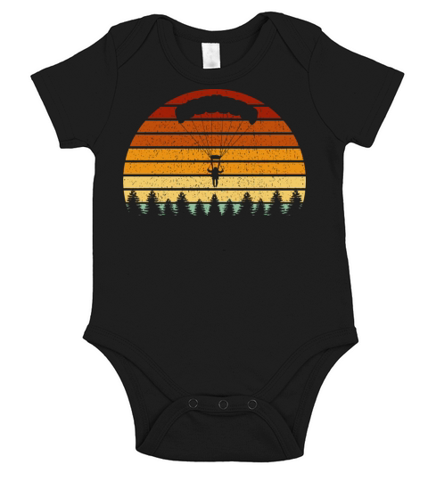 Vintage Sunset Skydiving For Skydivers Short Sleeve Baby One-Piece