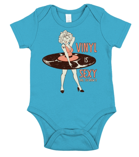 Vinyl Record Sexy Music Lovers Vintage Style Short Sleeve Baby One-Piece
