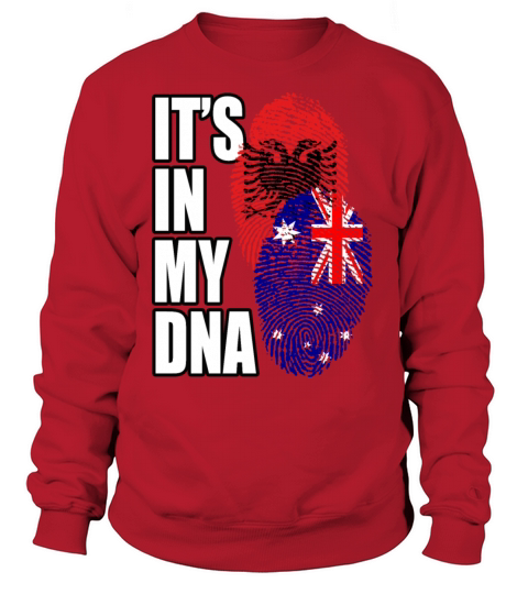 Albanian And Australian Mix Heritage DNA Flag Sweatshirt Unisex