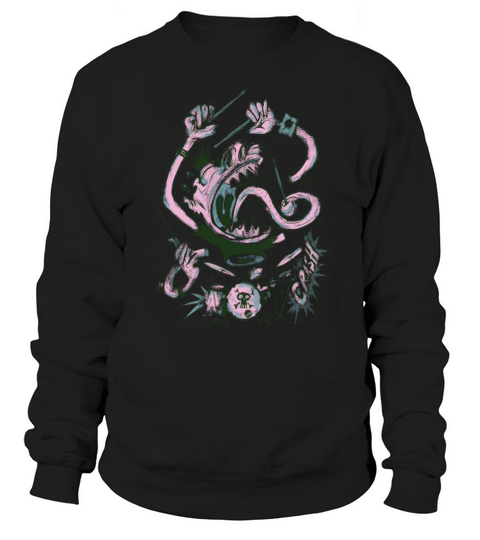 Battery Player Cartoon Musician Sweatshirt Unisex