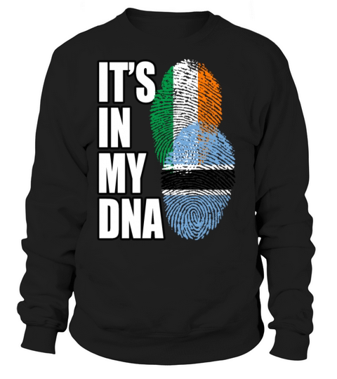 Botswana And Irish Mix Heritage DNA Flag Sweatshirt Unisex