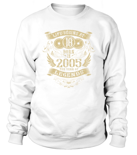 Coming of Age Gifts Vintage 2005 Vintage Birthday Sweatshirt Unisex