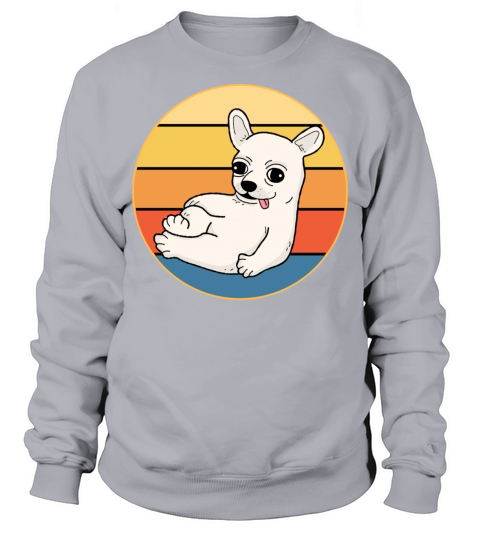 Cute Chihuahua Dog Breed Vintage Retro Sunset Sweatshirt Unisex