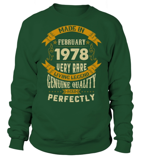 February 1978 Vintage Birthday Present Sweatshirt Unisex