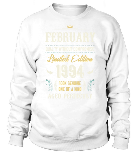 February 1994 Vintage Birthday Present Sweatshirt Unisex