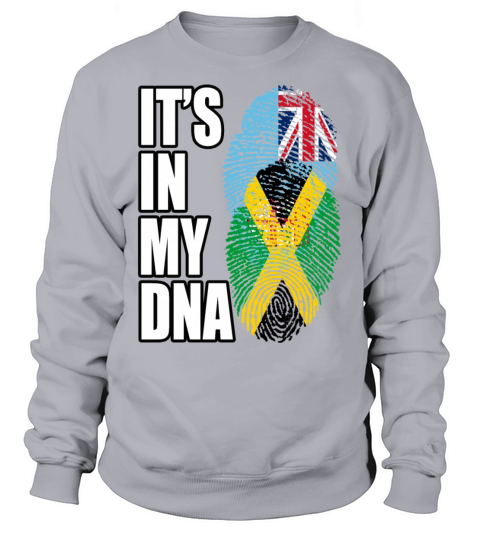 Fijian And Jamaican Mix Heritage DNA Flag Sweatshirt Unisex