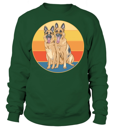 German Shepherd Dog Breed Vintage Retro Sunset Sweatshirt Unisex