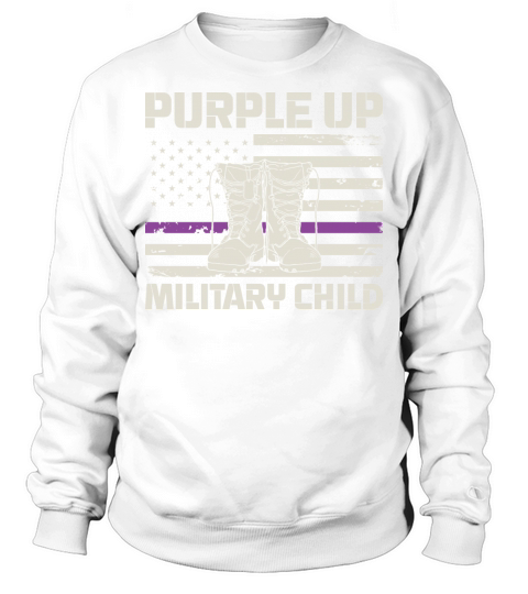 Purple Up Military Tee Military Child Month US Fla Sweatshirt Unisex