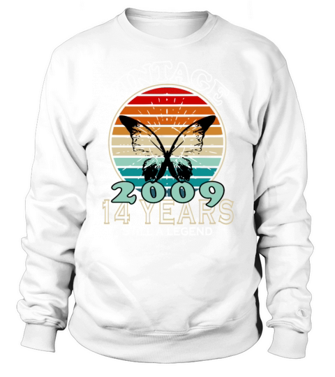 Vintage 14th Birthday 2009 Sports Gift Sweatshirt Unisex