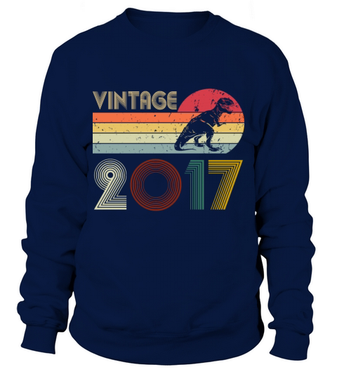 Vintage 2017 5th Birthday Boy 5 Years Old Dinosaur Sweatshirt Unisex