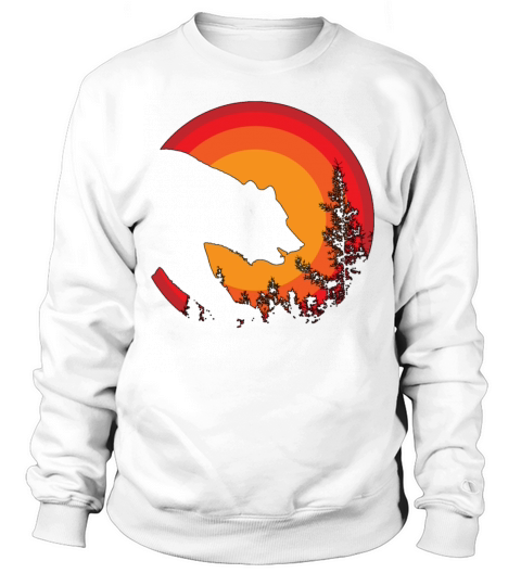 vintage retro sunset art of zoo Sweatshirt Unisex