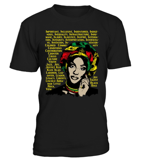 Black history month african women words design266 T-Shirt Unisex