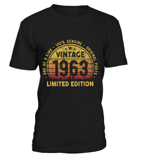 Born In 1963 Vintage 58th Birthday T-Shirt Unisex