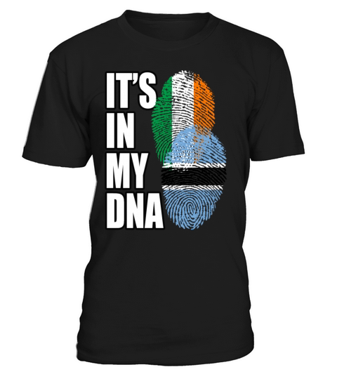 Botswana And Irish Mix Heritage DNA Flag T-Shirt Unisex