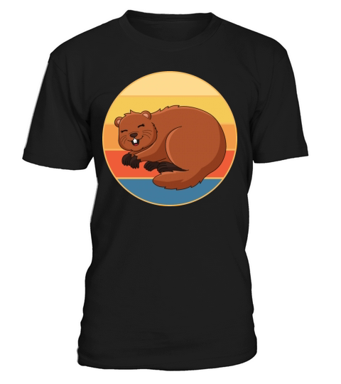 Cute Groundhog Retro Sunset Vintage Animal Lover T-Shirt Unisex