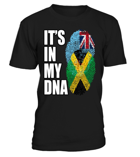 Fijian And Jamaican Mix Heritage DNA Flag T-Shirt Unisex