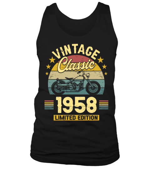 1958 65 Years Old Vintage 65th Birthday Tank Top Unisex
