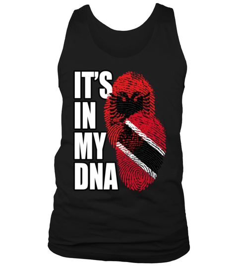 Albanian And Trinidad Tobago Mix Heritage DNA Flag Tank Top Unisex