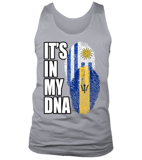 Barbadian And Uruguayan Mix Heritage DNA Flag Tank Top Unisex