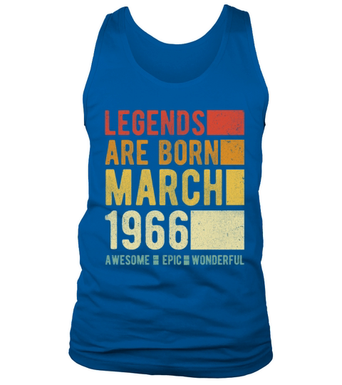 Birthday March 1966 Tank Top Unisex
